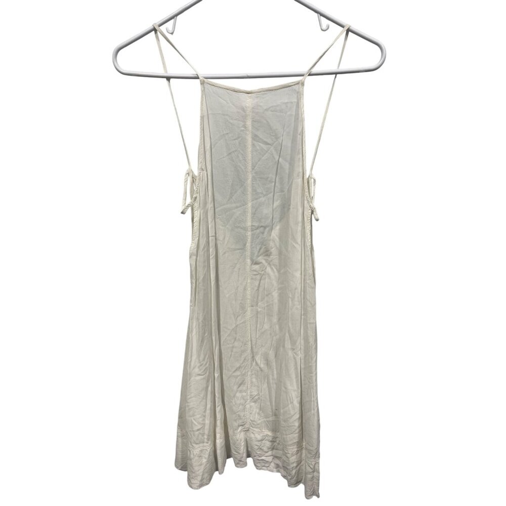 Intimately Free People White Strappy Open Back Tank Size XS Rayon Lightweight